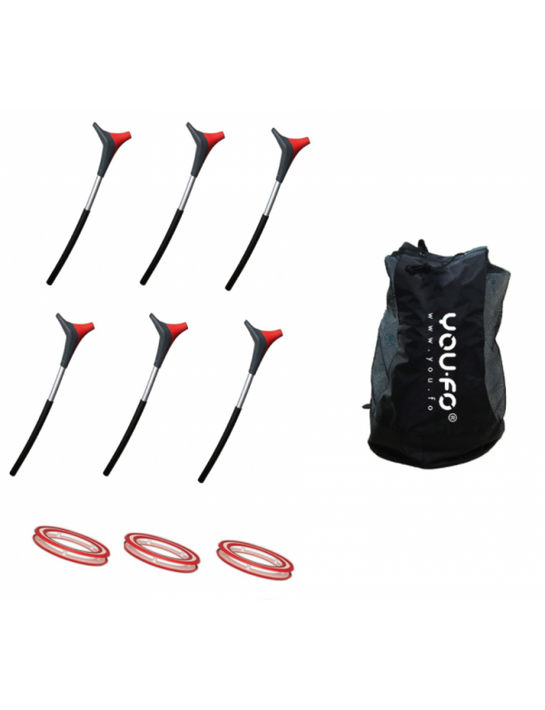 Kit complet de You.fo pour équipe, pack de 12 crosses de You.fo pour jeu sportif collectif innovant de You.fo