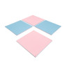 4 tapis 90 x 90 cm emboîtables rose et bleu pastel