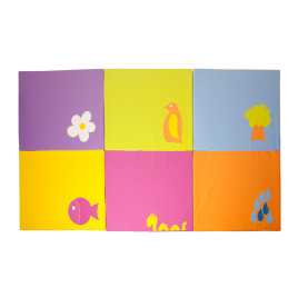 6 tapis de motricité crèche avec motifs