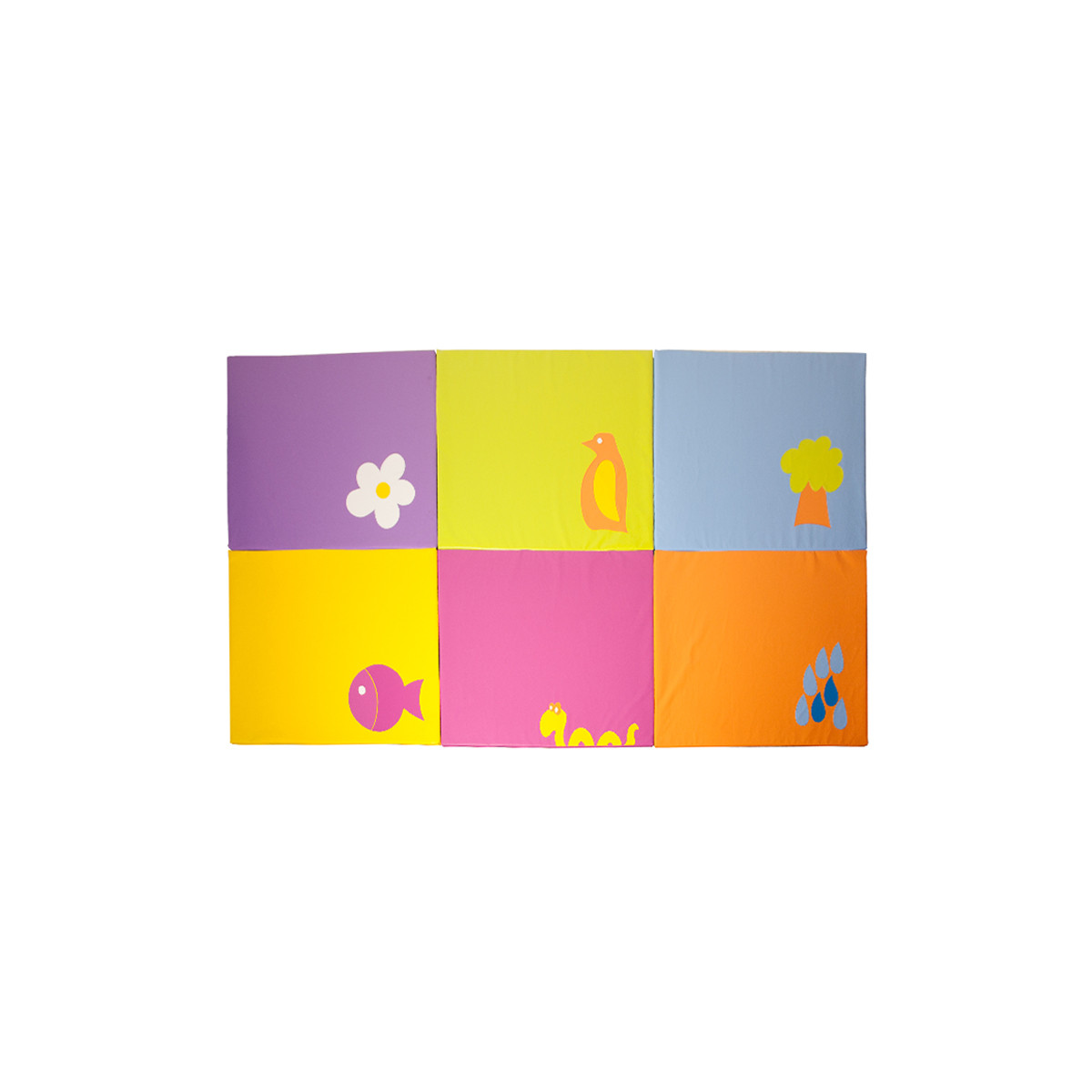 6 tapis de motricité crèche avec motifs