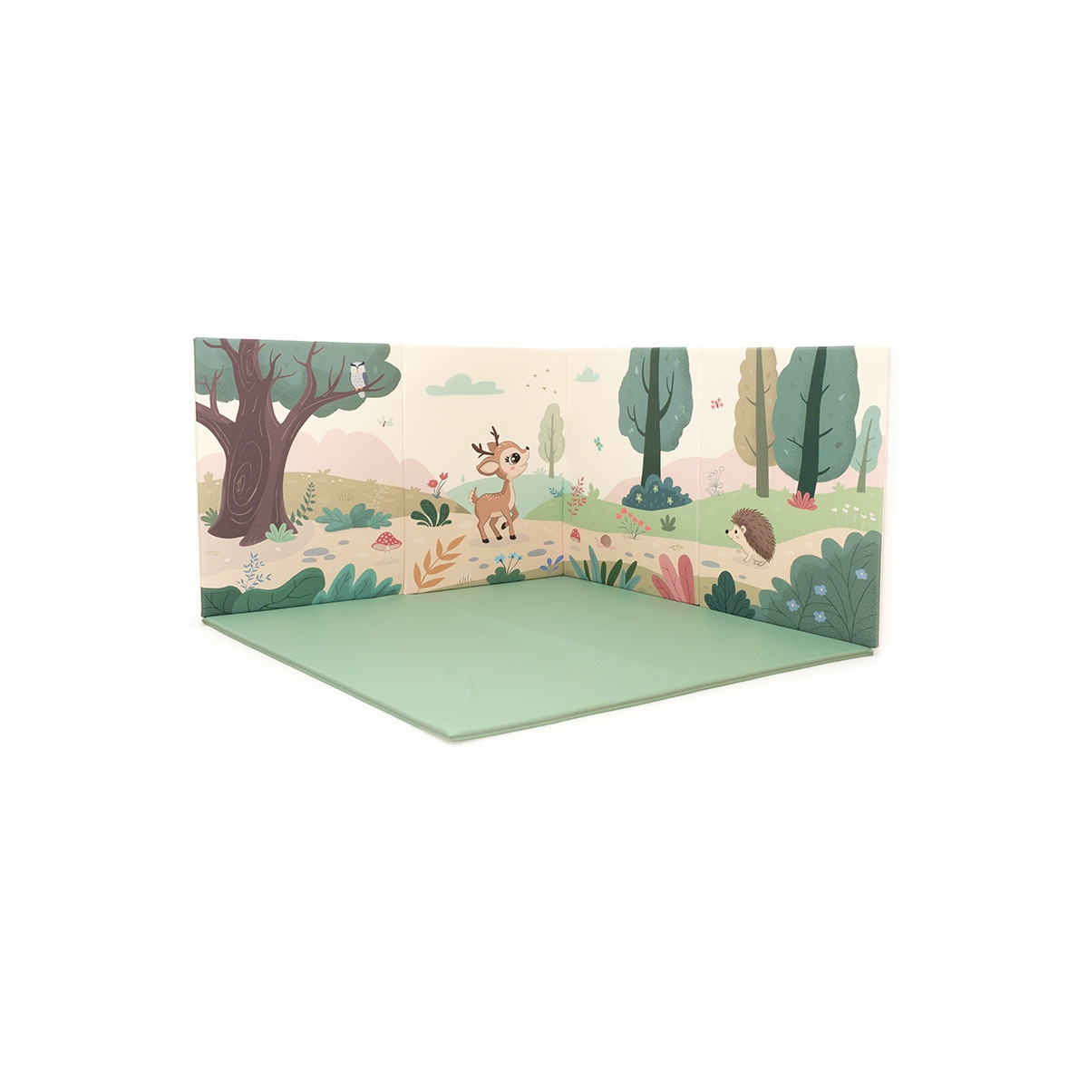 Tapis mural la forêt habitée