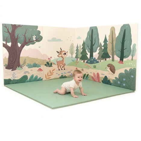 Tapis mural la forêt habitée