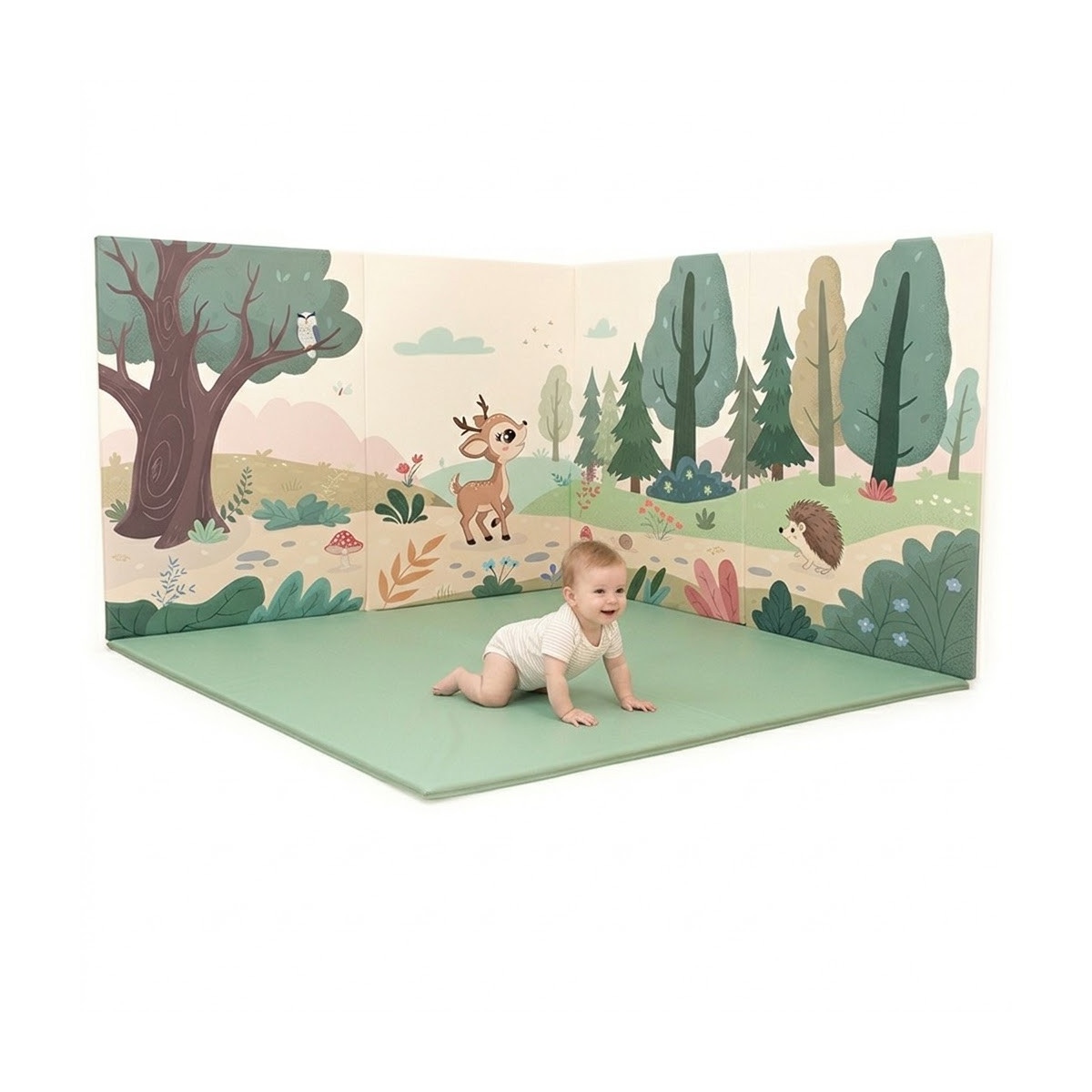 Tapis mural la forêt habitée