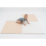 4 tapis 90 x 90 cm emboîtables beige et blanc bébé