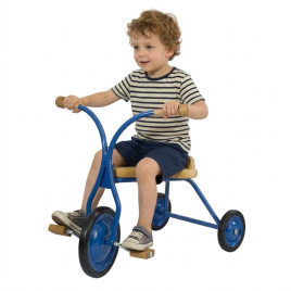 Grand tricycle siège en bois naturel