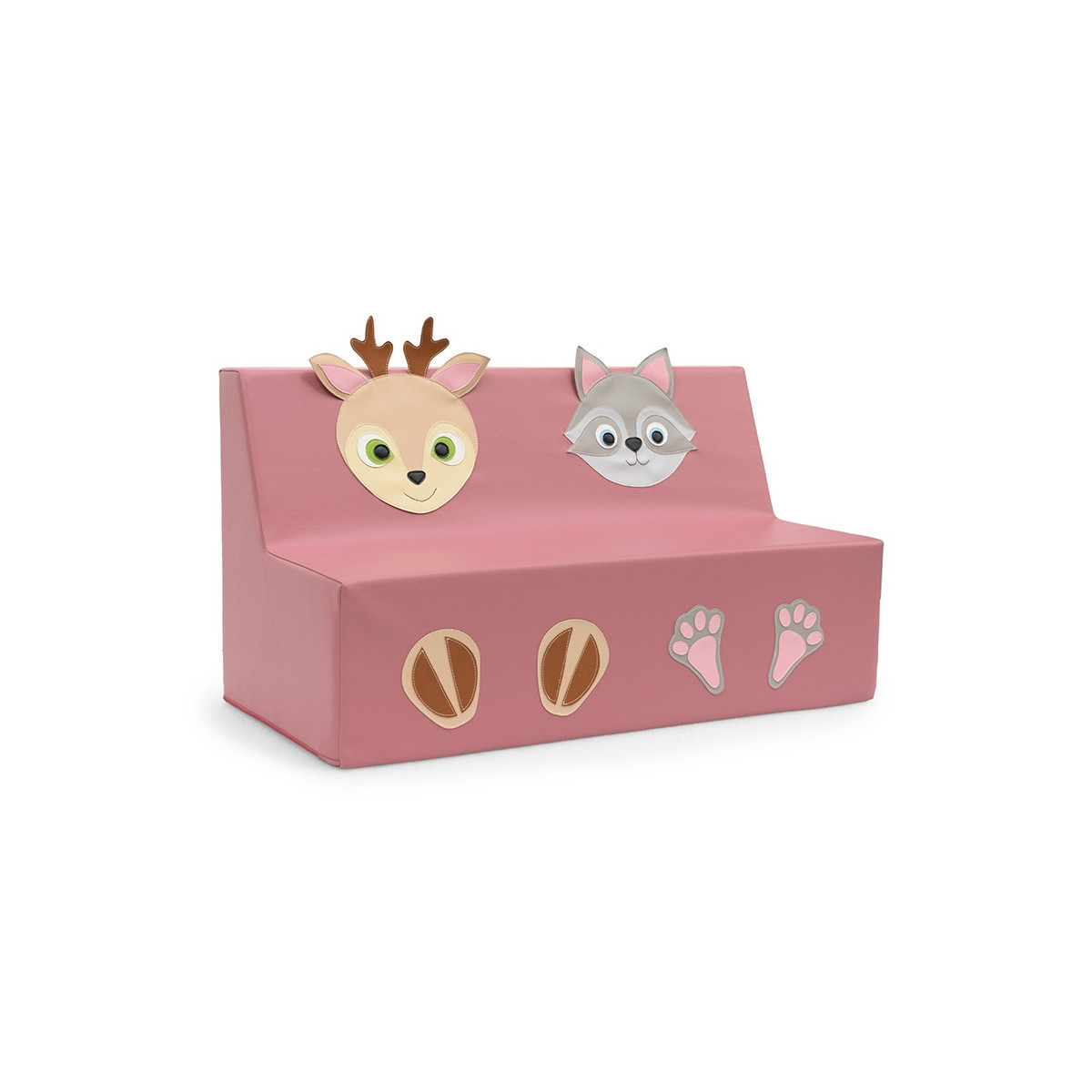 Canapé double cerf et raton laveur