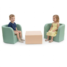 Fauteuils et table maternelle