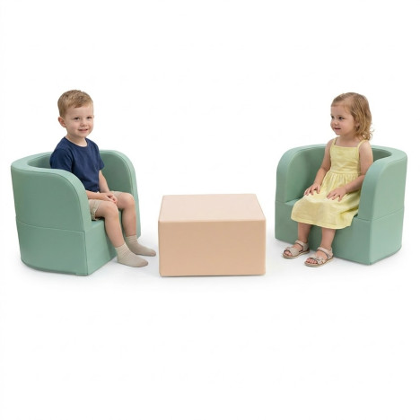 Fauteuils et table maternelle