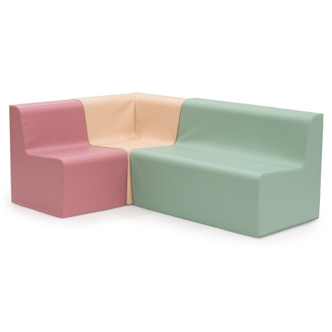 Ensemble canapé + fauteuil d'angle + fauteuil en mousse adulte