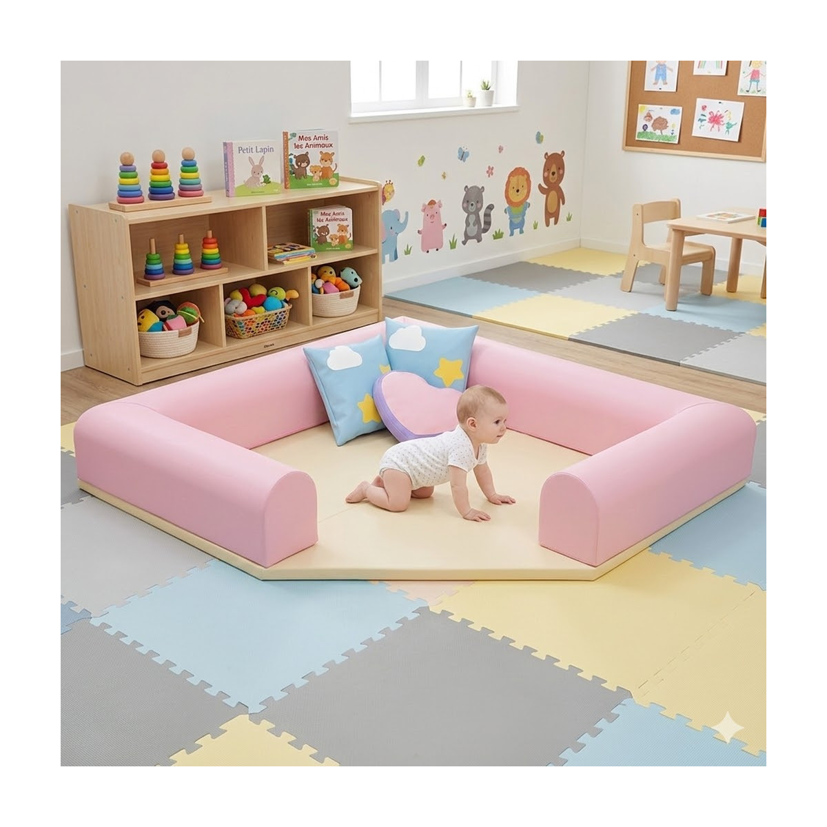 Grand parc de rassemblement crèche