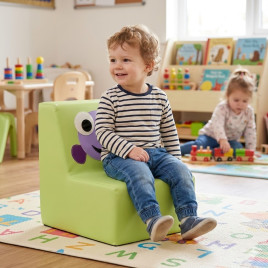 Fauteuil mousse poisson lilas crèche enfant