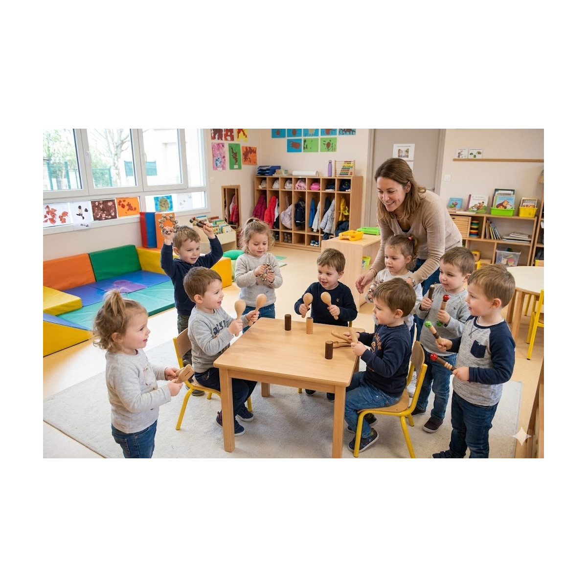Ensemble de percussions en bois