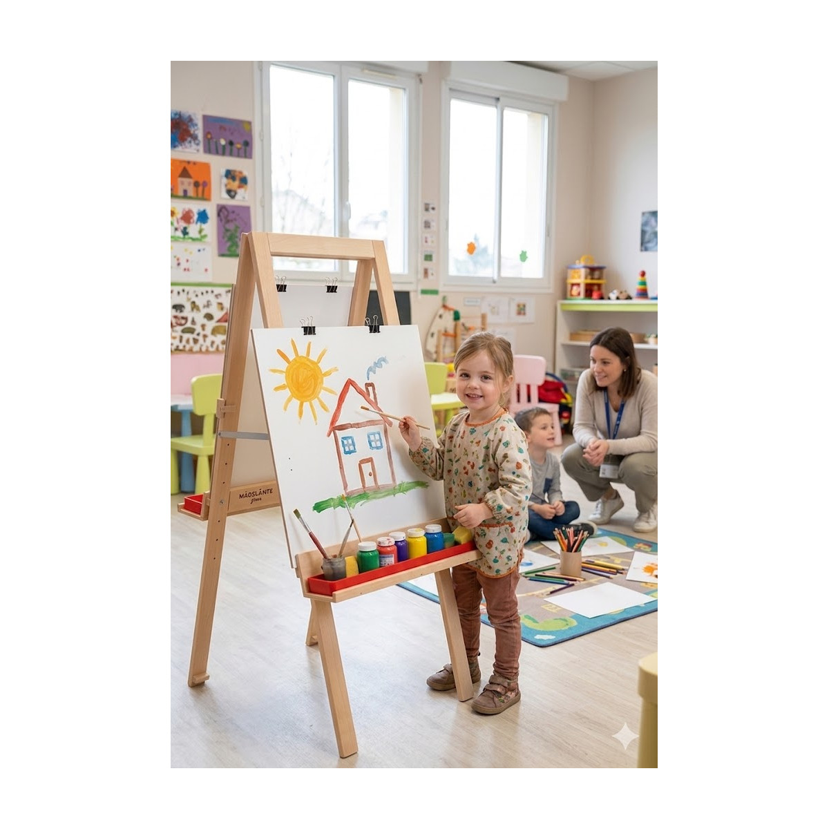 Chevalet pliable et réglable en hauteur enfants