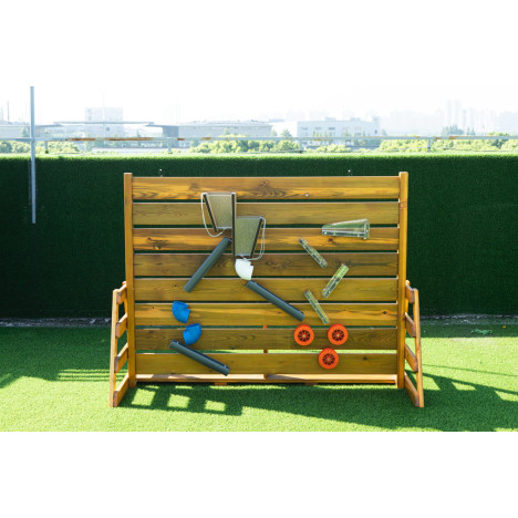 Mur de rangement pour jeux de sable d’extérieur