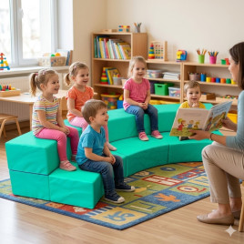 Gradins amphithéâtre maternelle enfants