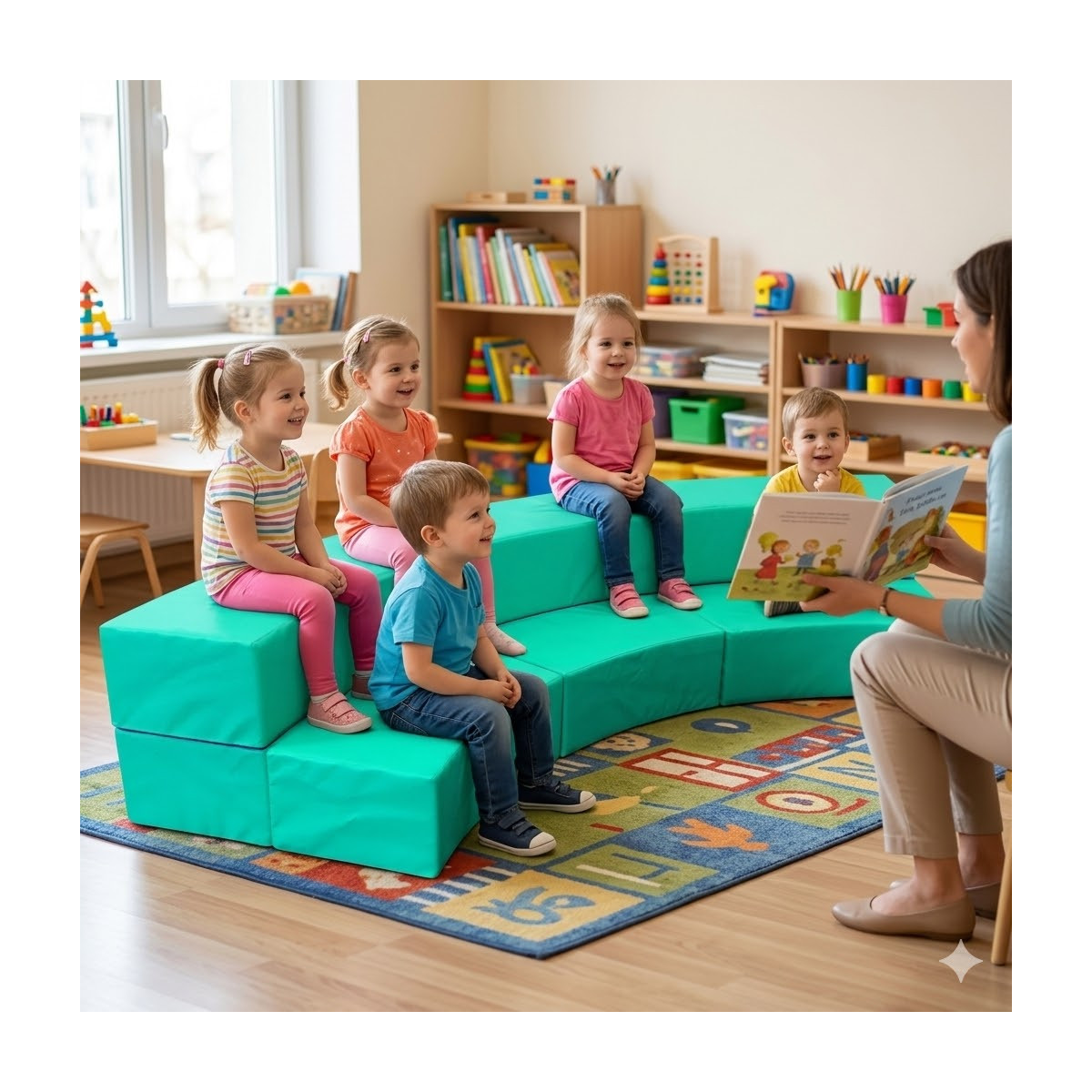 Gradins amphithéâtre maternelle enfants