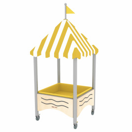 Table sable et eau mobile avec toit