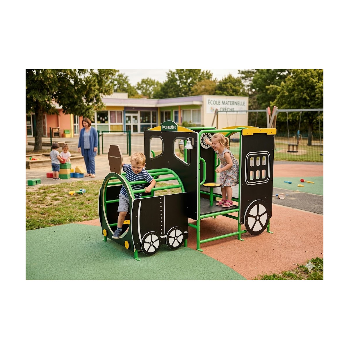 Structure de jeu extérieure Locomotive enfants