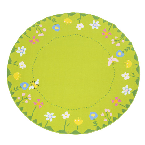 Tapis rond 200 cm les fleurs maternelle