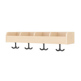 Patère murale 4 casiers