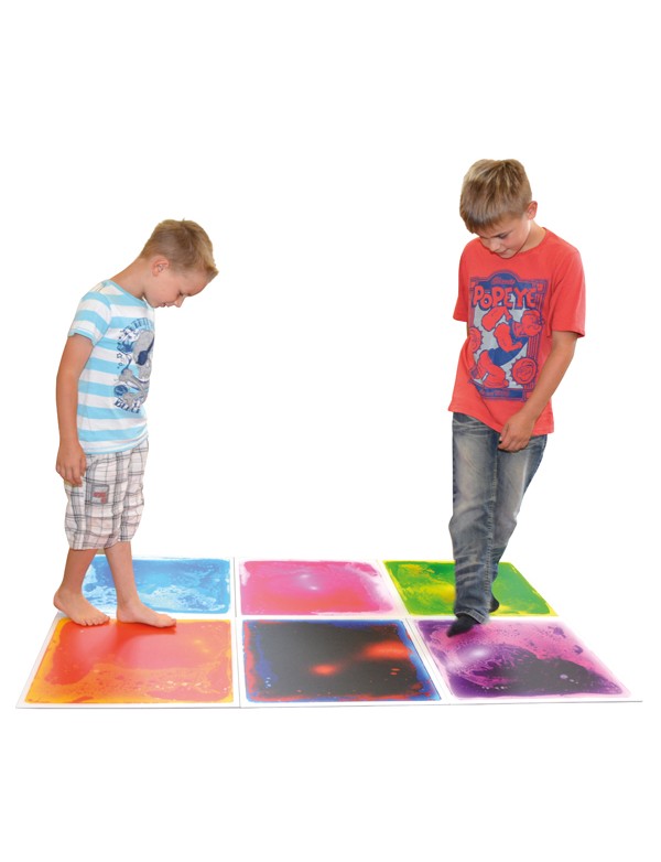 Tapis Sensoriels En Silicone - Lot De 6 - 24 X 24 Cm - 6 Motifs En Relief - Pour Enfants Et Adultes - Développement Sensori-moteur