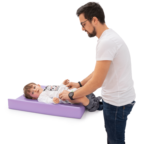 Matelas de change avec bords incurvés