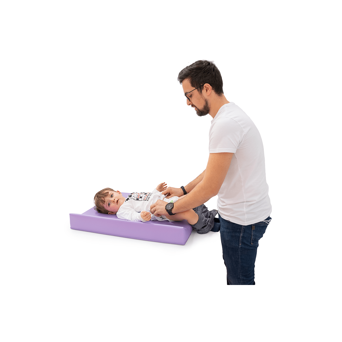 Matelas de change avec bords incurvés