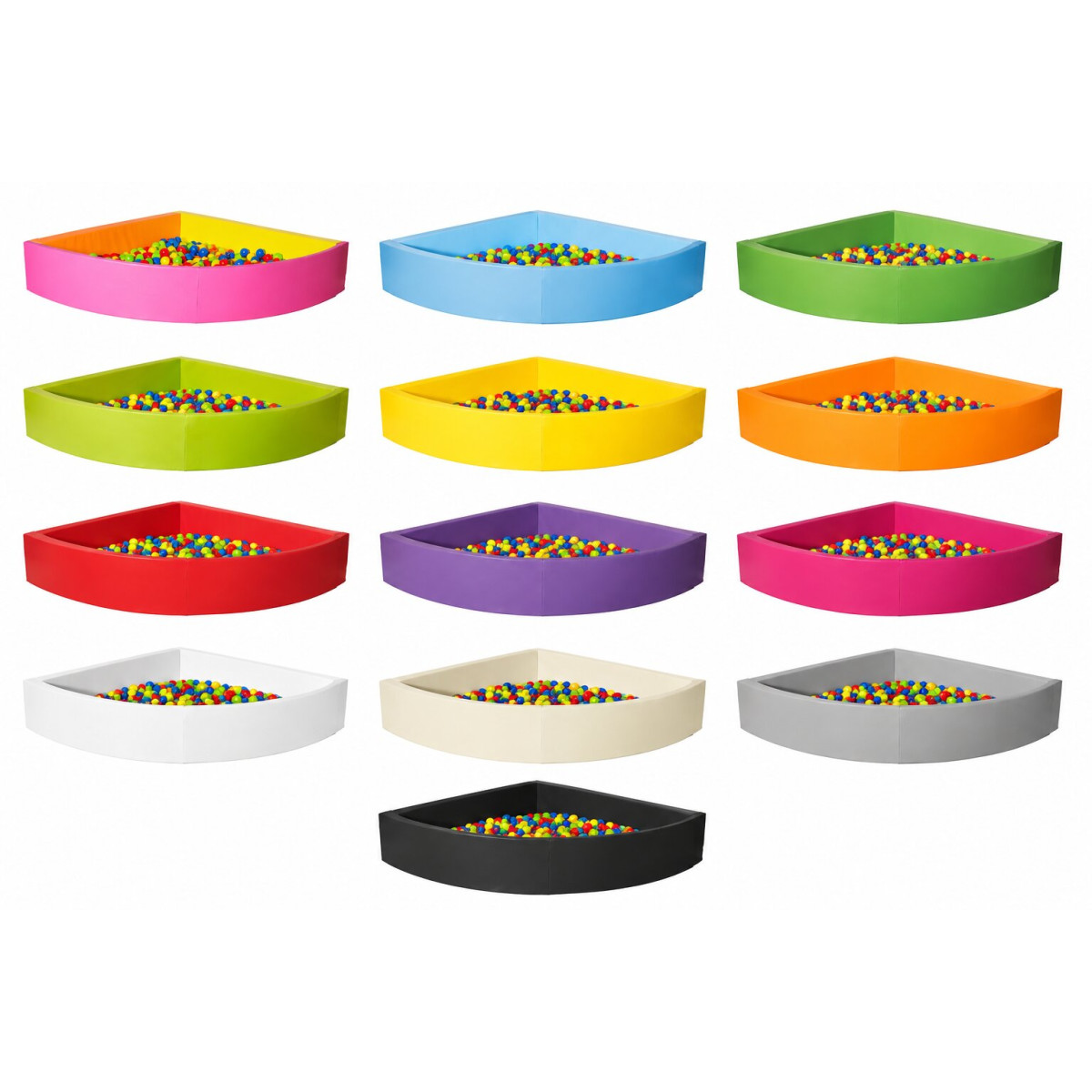 Piscine en mousse semi-arrondie couleurs