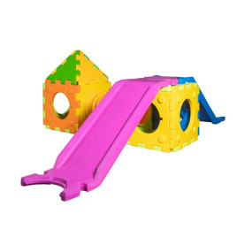 Cubbic toy maison, tunnel, 2 toboggans