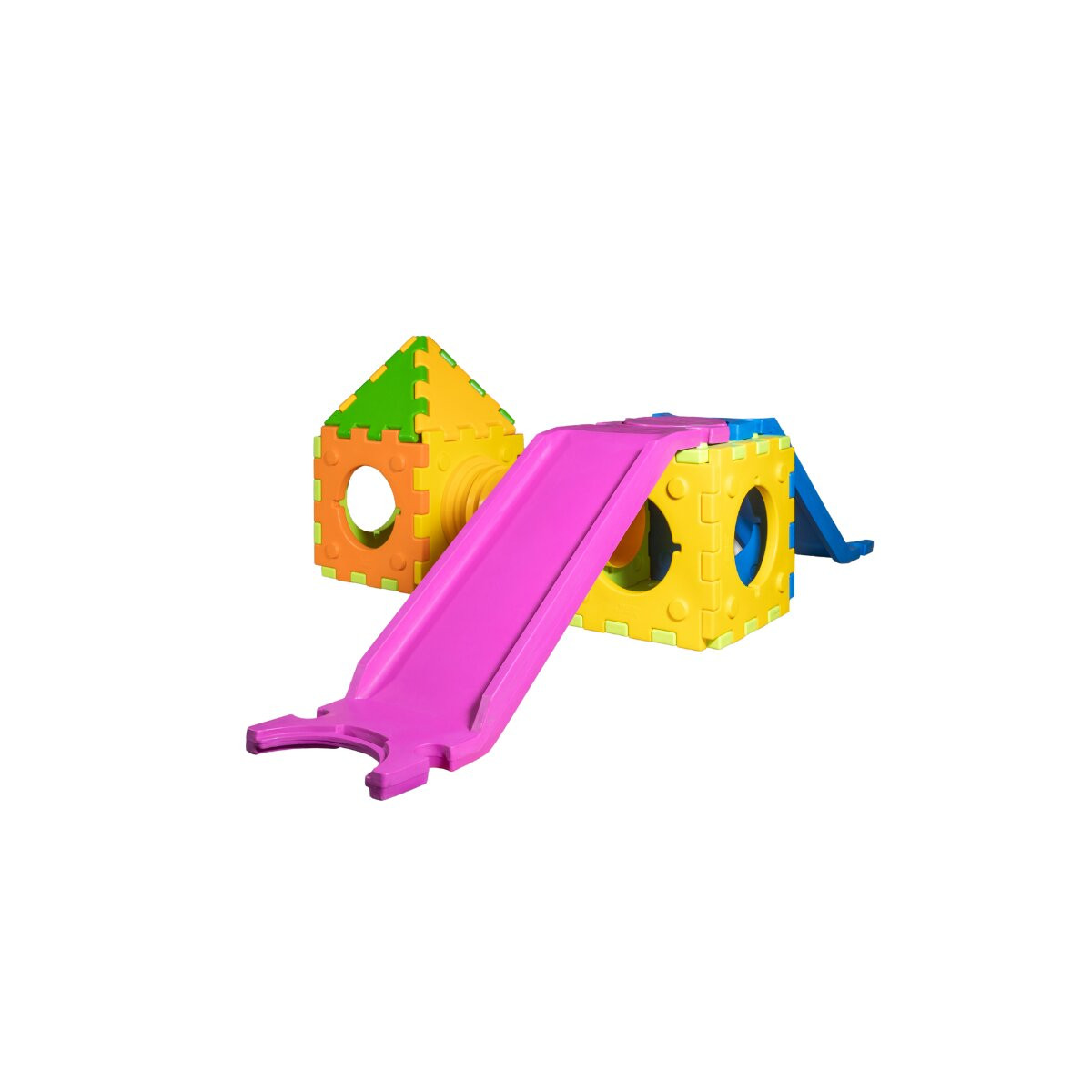 Cubbic toy maison, tunnel, 2 toboggans