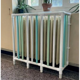 Protection de radiateur en tubes PVC