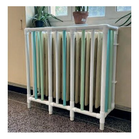 Protection de radiateur en tubes PVC