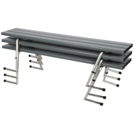 Banc d'extérieur assise réglable empilés