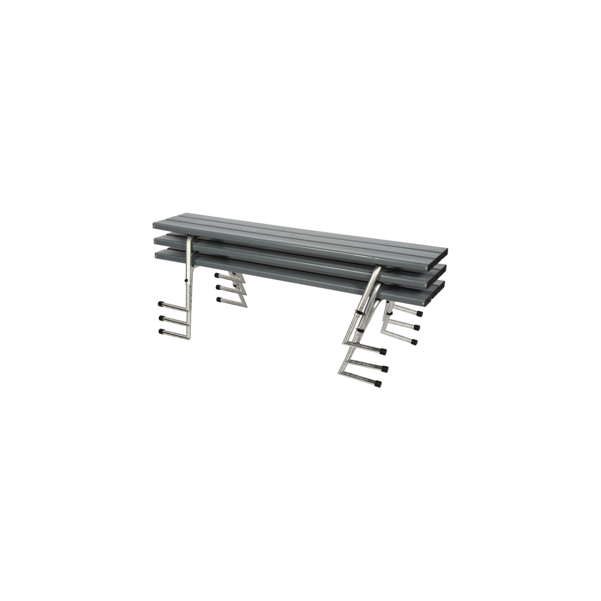 Banc d'extérieur assise réglable empilés