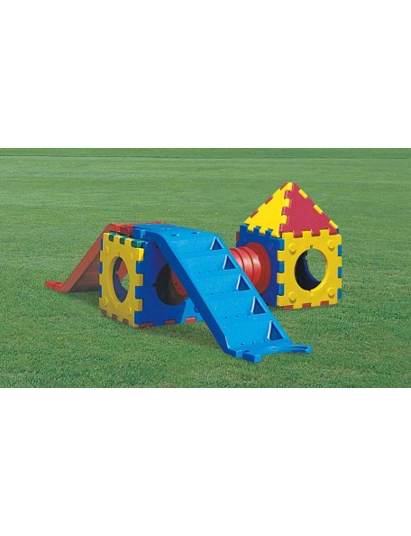 Cubbic toy maison, tunnel, 2 toboggans - 1
