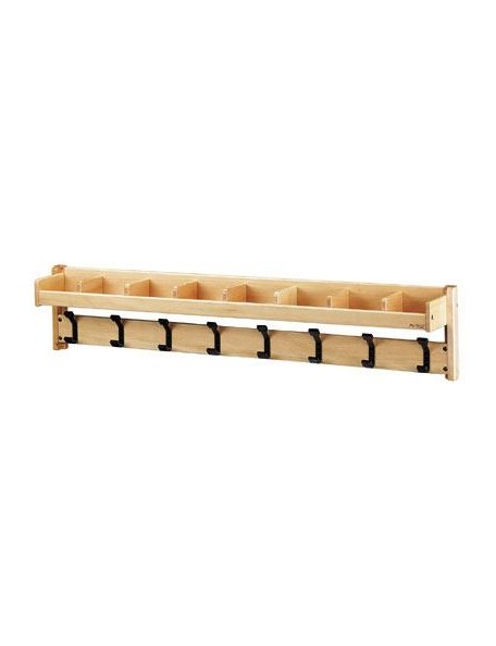 Patère porte-manteaux lisse à casiers