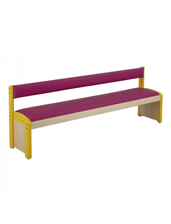 Banc avec dossier en bois pour enfants - 2