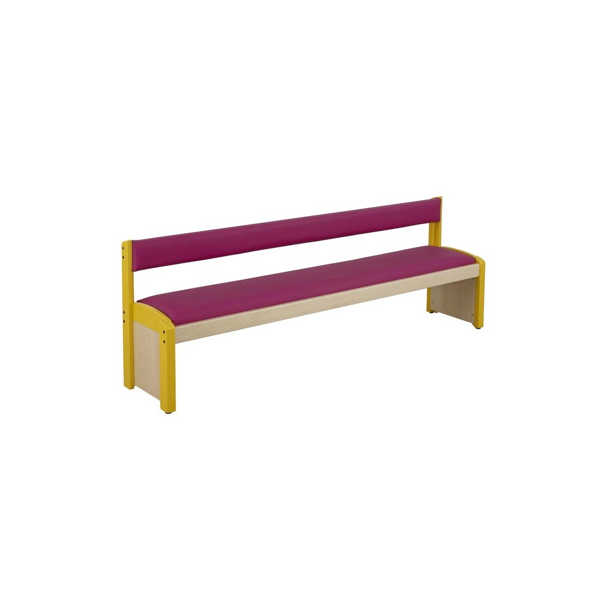 Banc avec dossier en bois pour enfants - 2