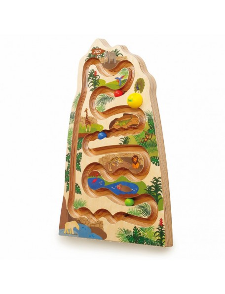 Jeu mural en bois la course du zoo - 1