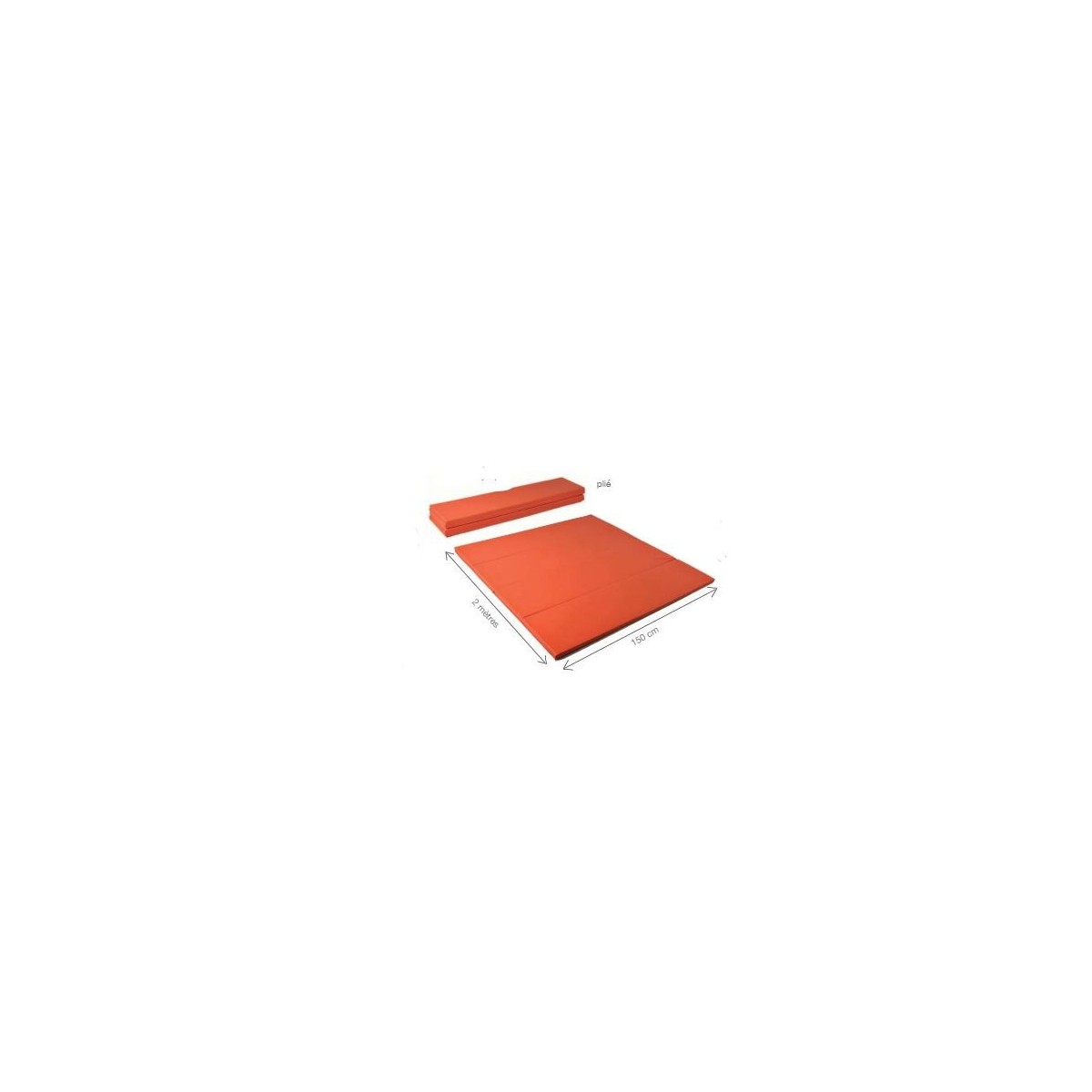 Surface d'évolution repliable couleur orange abricot - 3