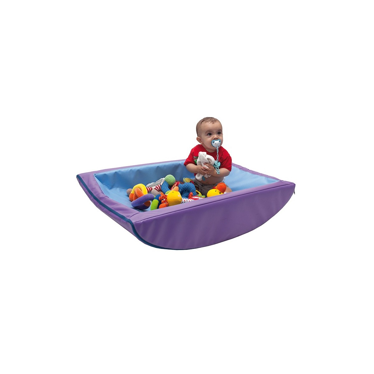 Matelas à Langer Babycurls - Bords Surélevés En Mousse, Imperméable 76x45 Cm - Gris Abeille