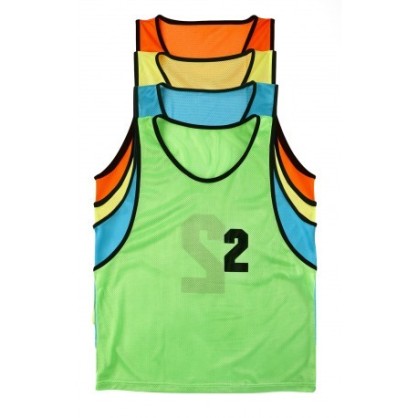 Senston Lot De 6 Chasubles Entraînement Foot Basket Volleyball - Dossards Enfants Adultes 3 Tailles