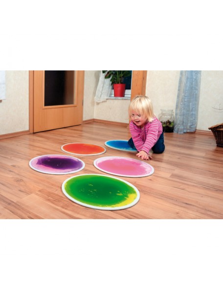 Dalles rondes sensorielles multicolores - 1