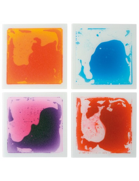 Dalles sensorielles multicolores, lot de 4 - 1