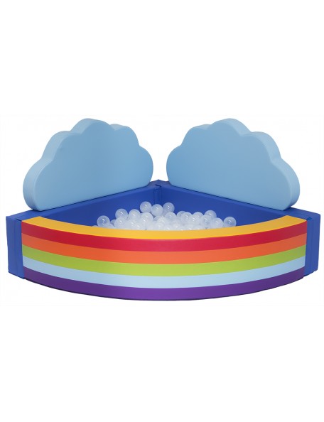 Piscine à balles de coin arc-en-ciel - 1