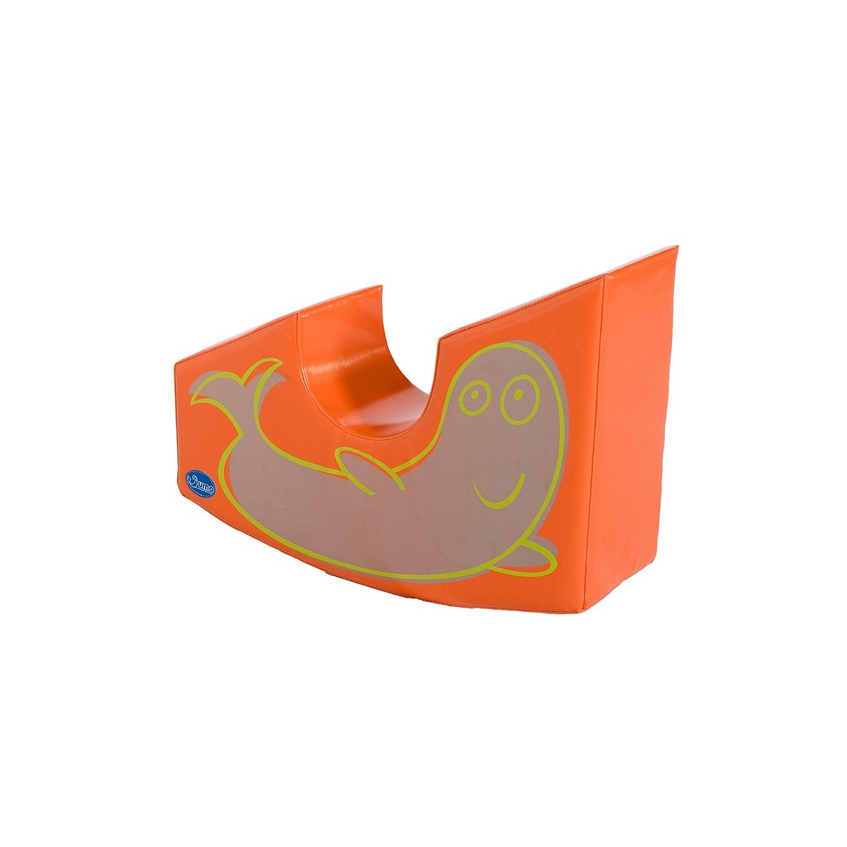 Baleine bascule orange en mousse - 2
