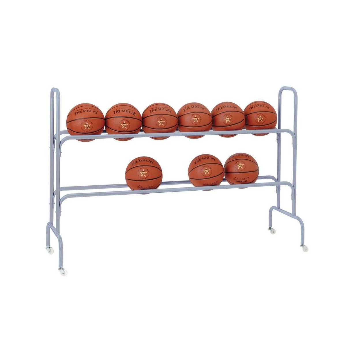 Rack à ballons de basket-ball long - 1