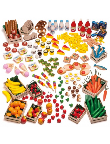 L'assortiment de l'épicerie, jeu en bois - 1