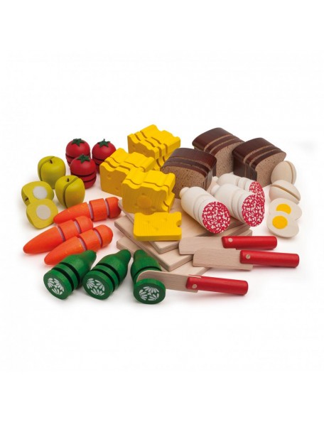 Kit je coupe et je cuisine, en bois - 1