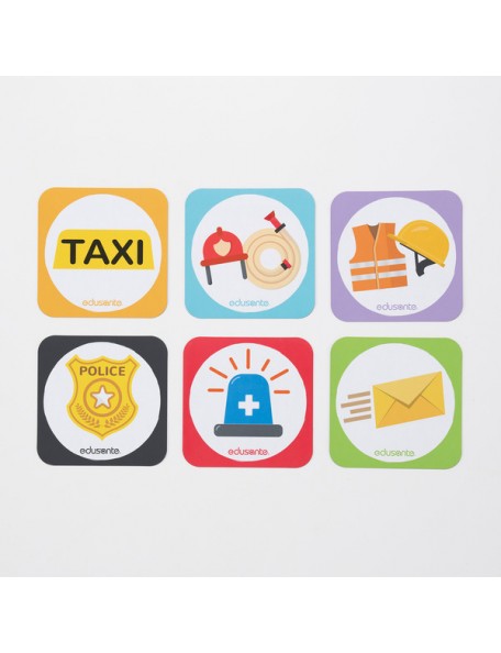 6 panneaux magnétiques les métiers pour tricycle Edusanté - 1